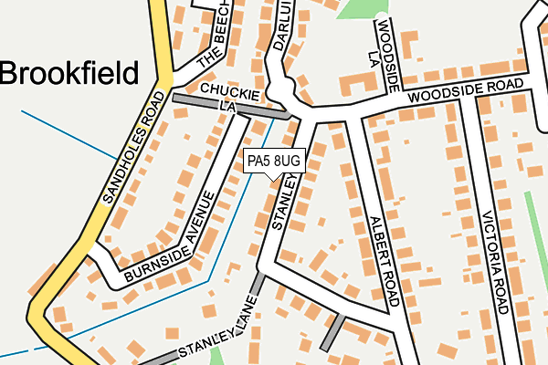 PA5 8UG map - OS OpenMap – Local (Ordnance Survey)