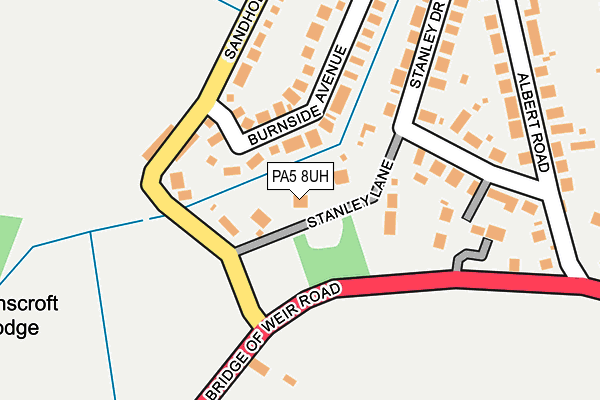 PA5 8UH map - OS OpenMap – Local (Ordnance Survey)