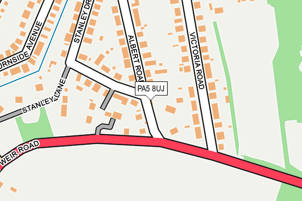 PA5 8UJ map - OS OpenMap – Local (Ordnance Survey)