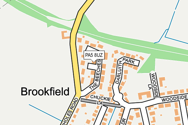 PA5 8UZ map - OS OpenMap – Local (Ordnance Survey)