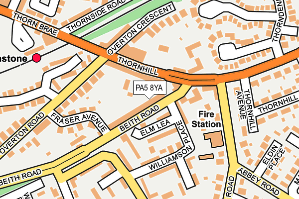 PA5 8YA map - OS OpenMap – Local (Ordnance Survey)