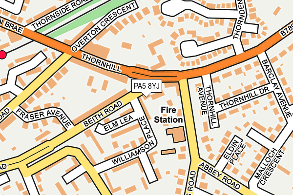 PA5 8YJ map - OS OpenMap – Local (Ordnance Survey)