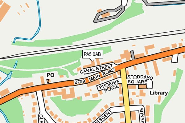 PA5 9AB map - OS OpenMap – Local (Ordnance Survey)