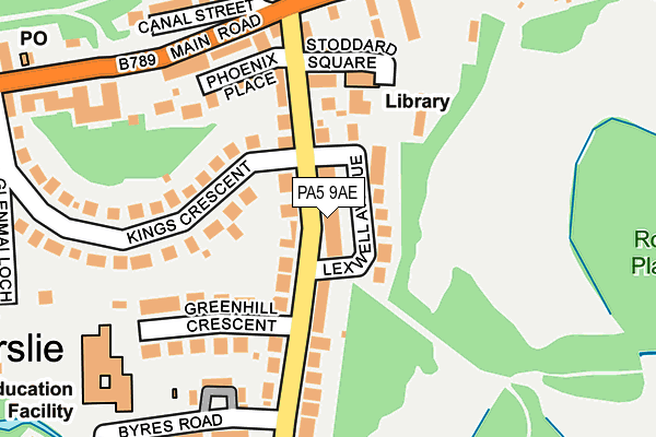 PA5 9AE map - OS OpenMap – Local (Ordnance Survey)