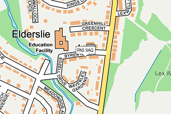PA5 9AQ map - OS OpenMap – Local (Ordnance Survey)