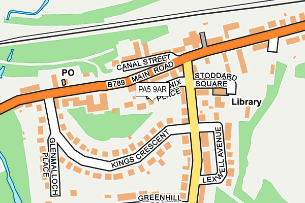 PA5 9AR map - OS OpenMap – Local (Ordnance Survey)