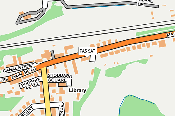 PA5 9AT map - OS OpenMap – Local (Ordnance Survey)