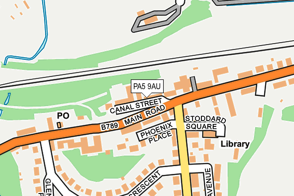 PA5 9AU map - OS OpenMap – Local (Ordnance Survey)