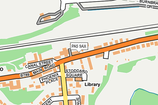 PA5 9AX map - OS OpenMap – Local (Ordnance Survey)