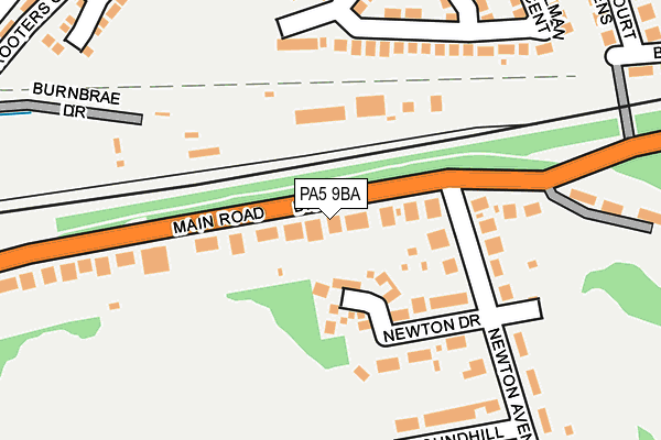 PA5 9BA map - OS OpenMap – Local (Ordnance Survey)