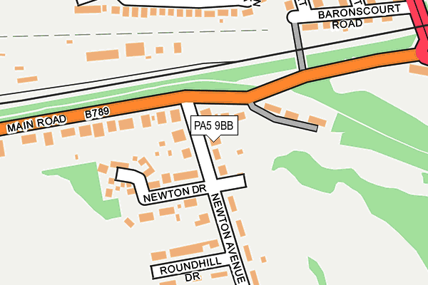 PA5 9BB map - OS OpenMap – Local (Ordnance Survey)