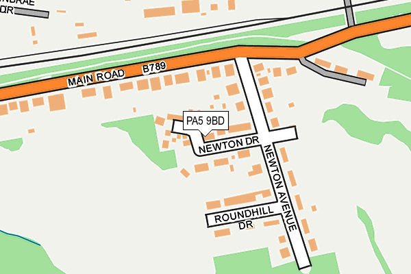 PA5 9BD map - OS OpenMap – Local (Ordnance Survey)