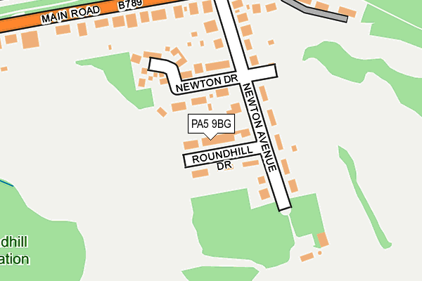 PA5 9BG map - OS OpenMap – Local (Ordnance Survey)