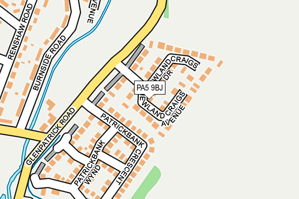 PA5 9BJ map - OS OpenMap – Local (Ordnance Survey)