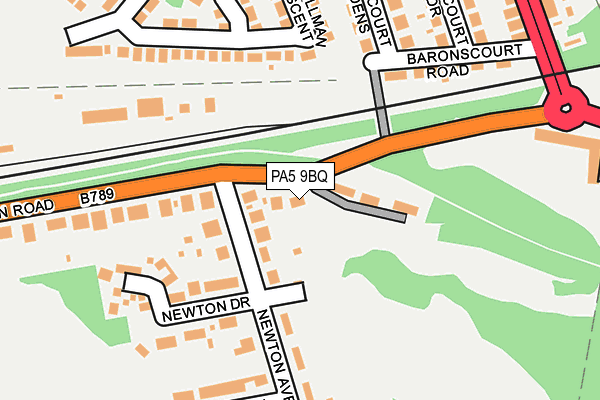 PA5 9BQ map - OS OpenMap – Local (Ordnance Survey)