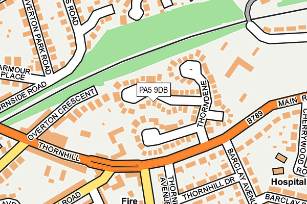 PA5 9DB map - OS OpenMap – Local (Ordnance Survey)