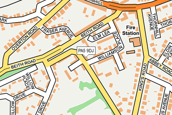 PA5 9DJ map - OS OpenMap – Local (Ordnance Survey)