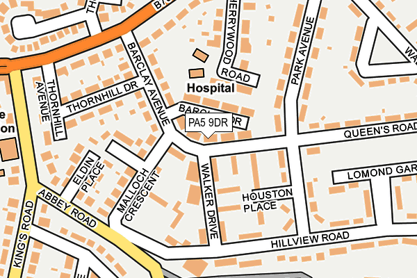 PA5 9DR map - OS OpenMap – Local (Ordnance Survey)