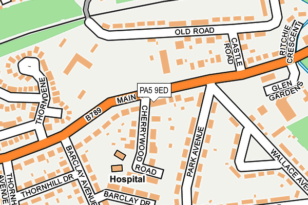 PA5 9ED map - OS OpenMap – Local (Ordnance Survey)