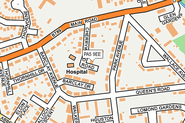 PA5 9EE map - OS OpenMap – Local (Ordnance Survey)