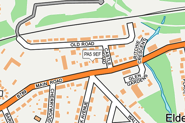PA5 9EF map - OS OpenMap – Local (Ordnance Survey)