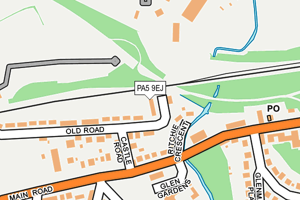 PA5 9EJ map - OS OpenMap – Local (Ordnance Survey)