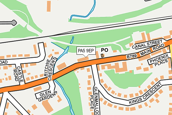 PA5 9EP map - OS OpenMap – Local (Ordnance Survey)