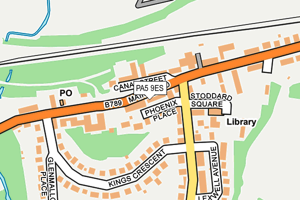 PA5 9ES map - OS OpenMap – Local (Ordnance Survey)