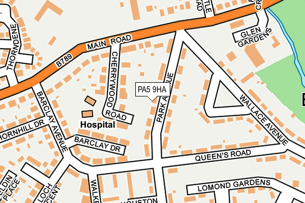 PA5 9HA map - OS OpenMap – Local (Ordnance Survey)