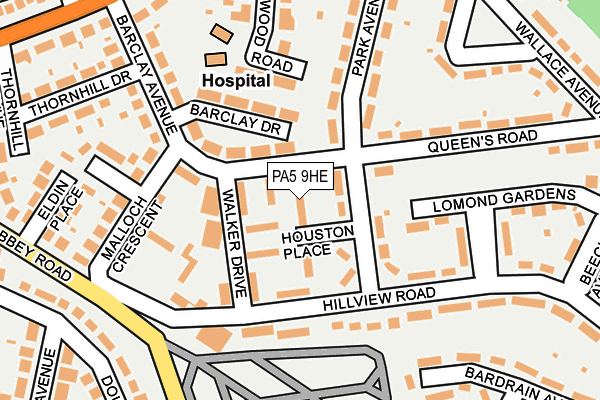 PA5 9HE map - OS OpenMap – Local (Ordnance Survey)