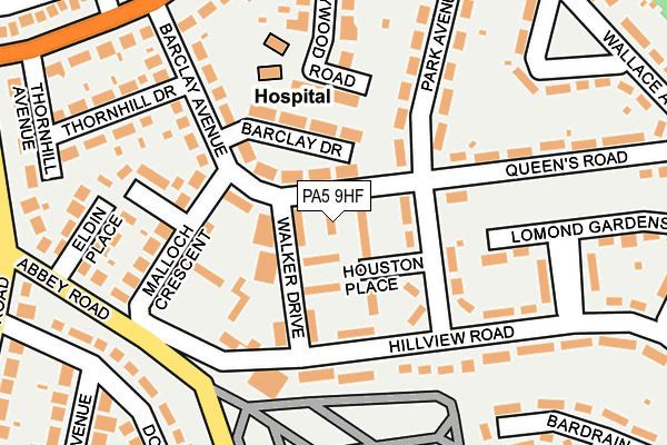 PA5 9HF map - OS OpenMap – Local (Ordnance Survey)