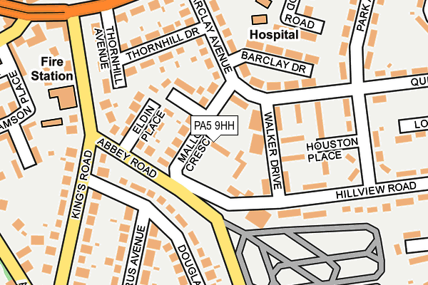 PA5 9HH map - OS OpenMap – Local (Ordnance Survey)