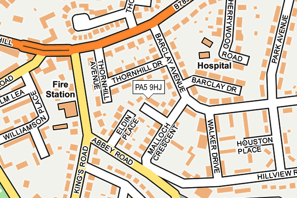 PA5 9HJ map - OS OpenMap – Local (Ordnance Survey)