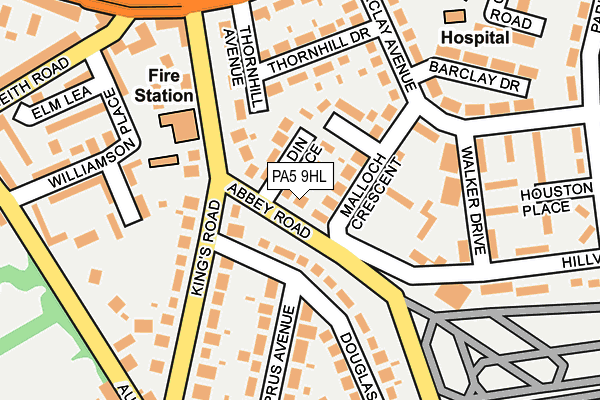 PA5 9HL map - OS OpenMap – Local (Ordnance Survey)