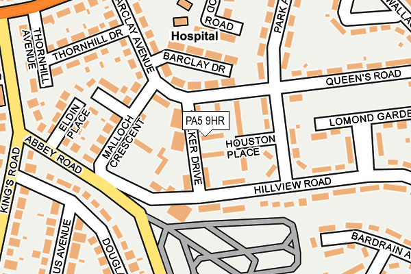PA5 9HR map - OS OpenMap – Local (Ordnance Survey)