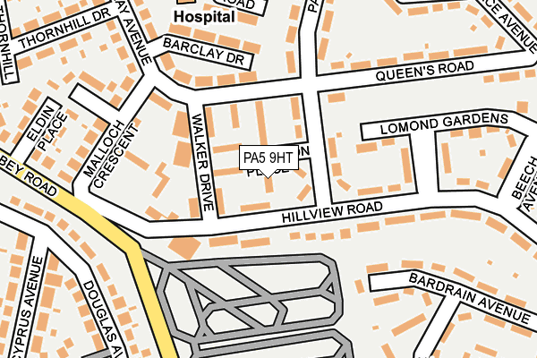 PA5 9HT map - OS OpenMap – Local (Ordnance Survey)