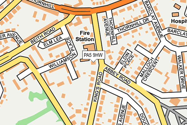 PA5 9HW map - OS OpenMap – Local (Ordnance Survey)