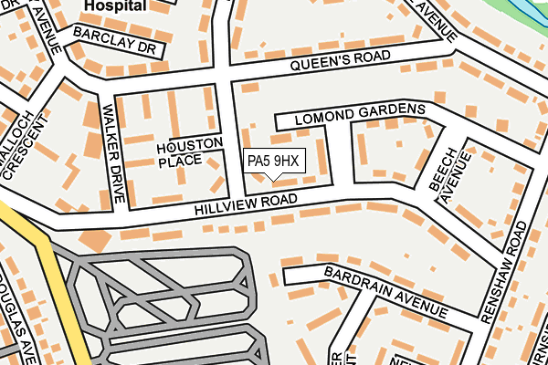PA5 9HX map - OS OpenMap – Local (Ordnance Survey)