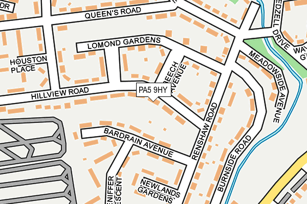 PA5 9HY map - OS OpenMap – Local (Ordnance Survey)