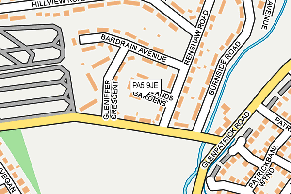 PA5 9JE map - OS OpenMap – Local (Ordnance Survey)