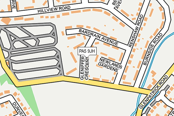 PA5 9JH map - OS OpenMap – Local (Ordnance Survey)