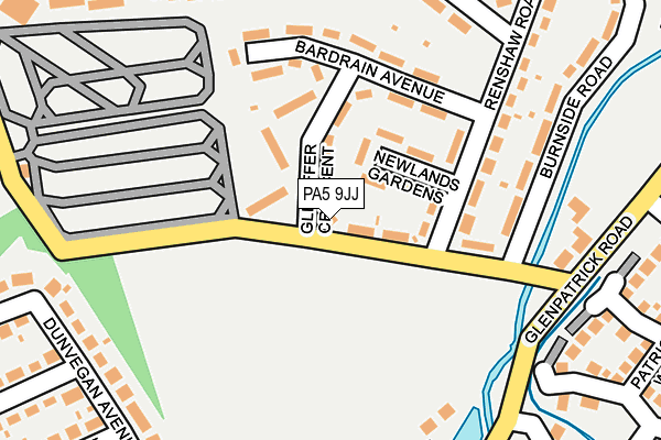 PA5 9JJ map - OS OpenMap – Local (Ordnance Survey)