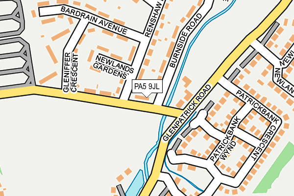 PA5 9JL map - OS OpenMap – Local (Ordnance Survey)