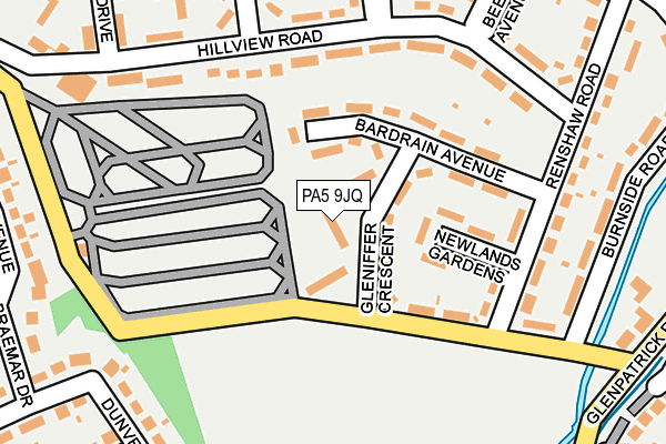 PA5 9JQ map - OS OpenMap – Local (Ordnance Survey)