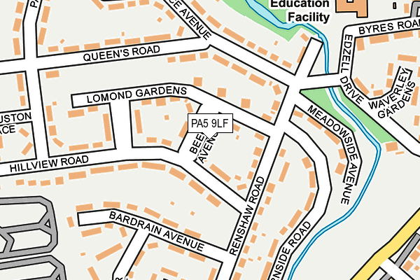 PA5 9LF map - OS OpenMap – Local (Ordnance Survey)