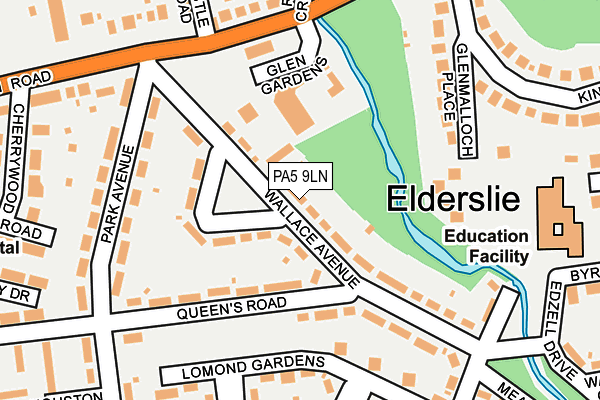 PA5 9LN map - OS OpenMap – Local (Ordnance Survey)