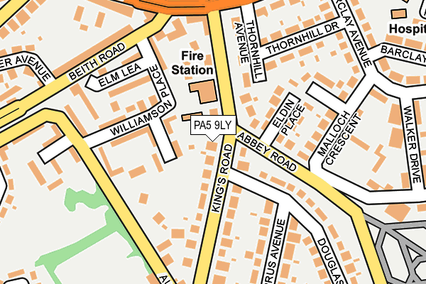 PA5 9LY map - OS OpenMap – Local (Ordnance Survey)