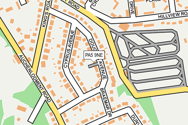 PA5 9NE map - OS OpenMap – Local (Ordnance Survey)