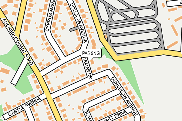 PA5 9NG map - OS OpenMap – Local (Ordnance Survey)