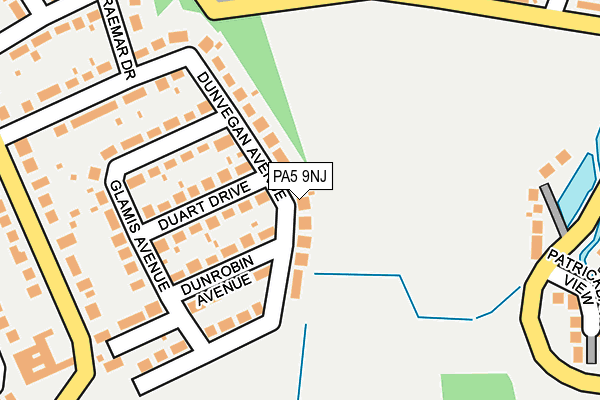 PA5 9NJ map - OS OpenMap – Local (Ordnance Survey)